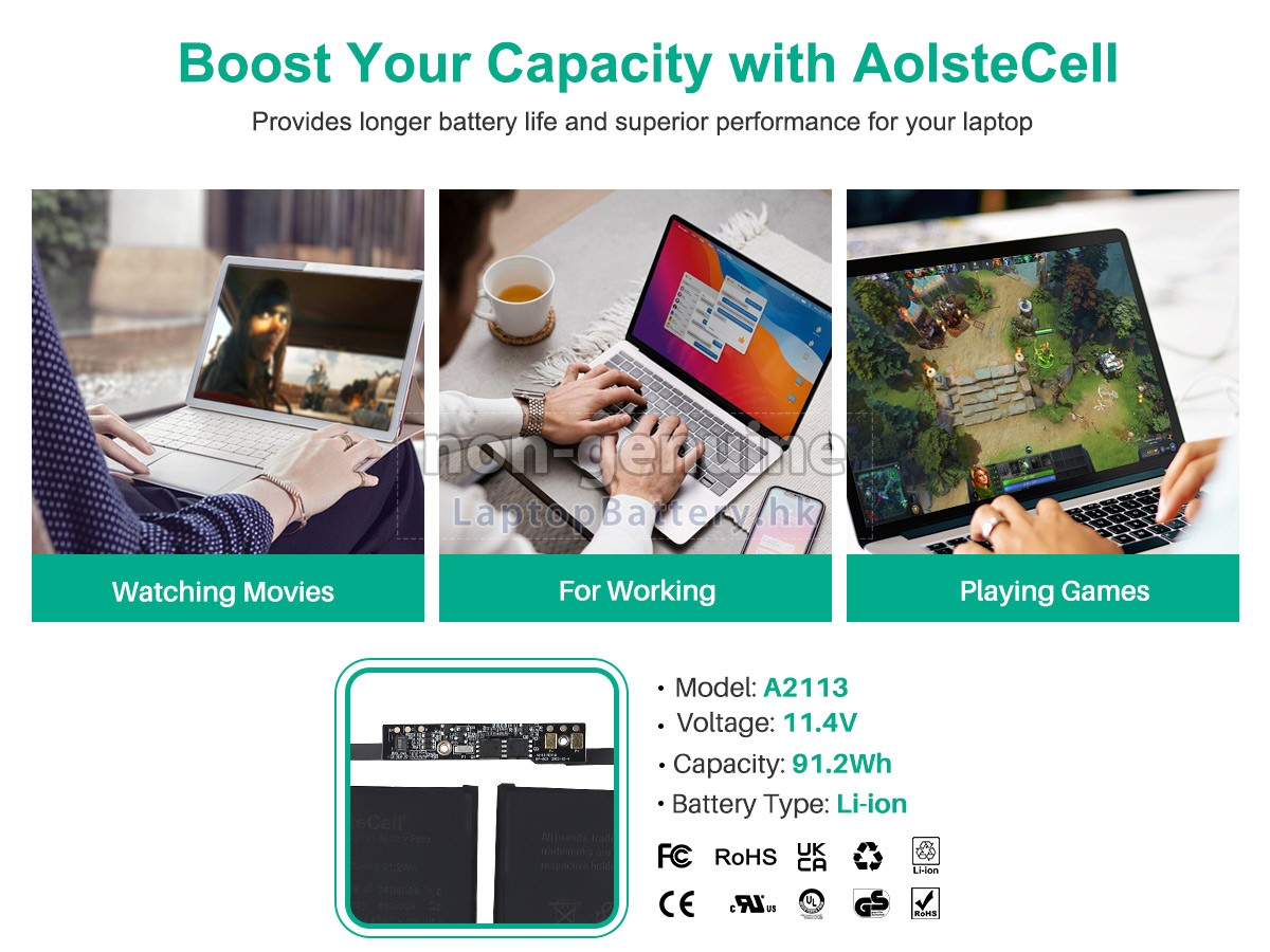 Apple MacBook Pro 16-inch Core I9(I9-9880H) 2.3GHZ 2019代用電池